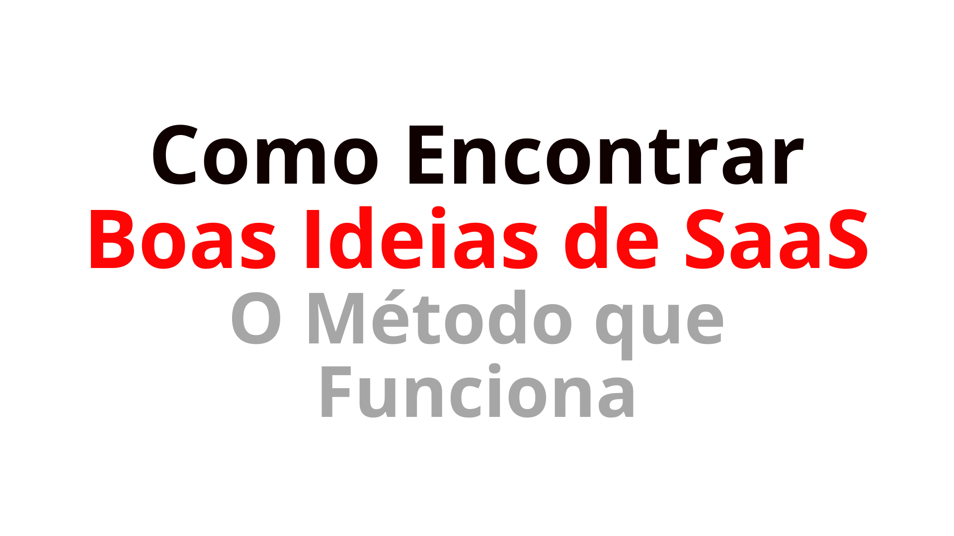 Como Encontrar Boas Ideias de SaaS O Método que Funciona em 2026